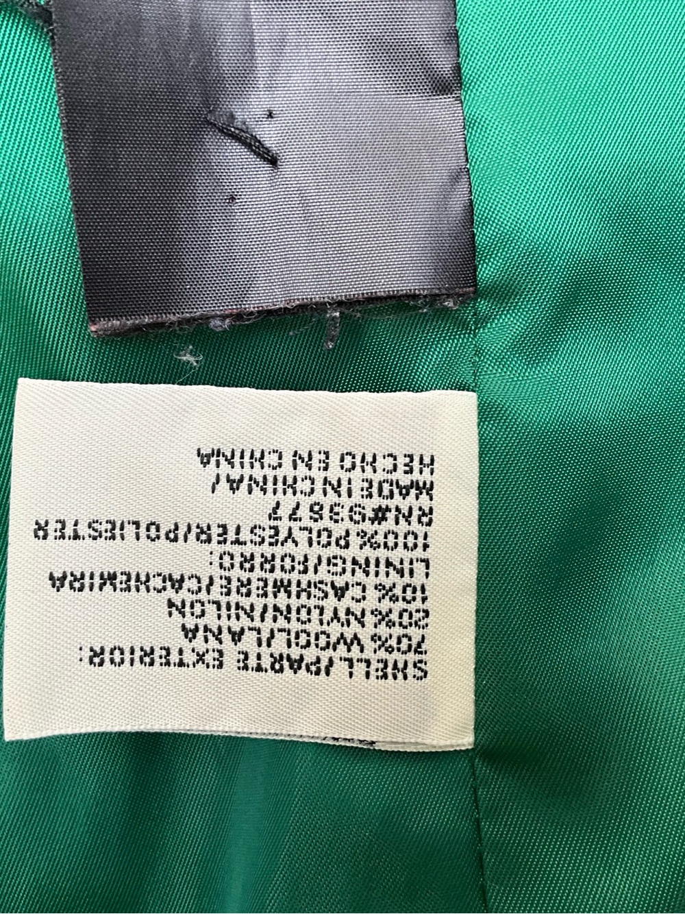 St. John's Bay Green Wool Cashmere Blend Peacoat Double Breasted XL - Picture 12 of 12